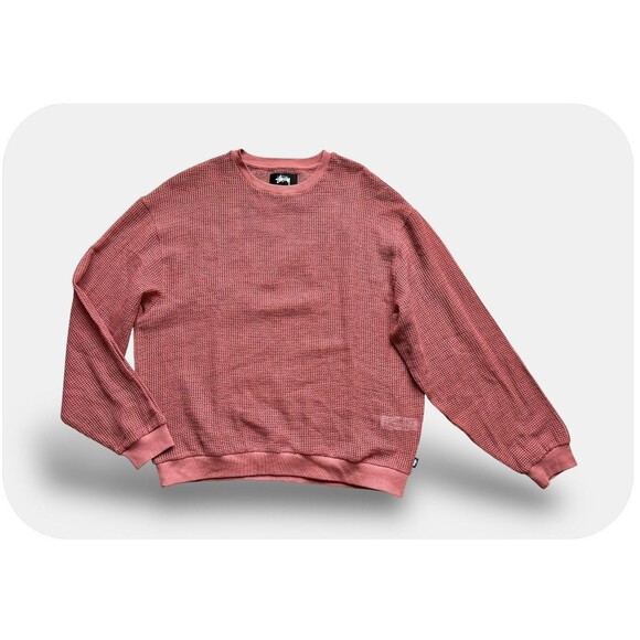 Stussy Pigment Dyed Loose Gauge Sweater in‎ Brick Size M - Picture 3 of 9